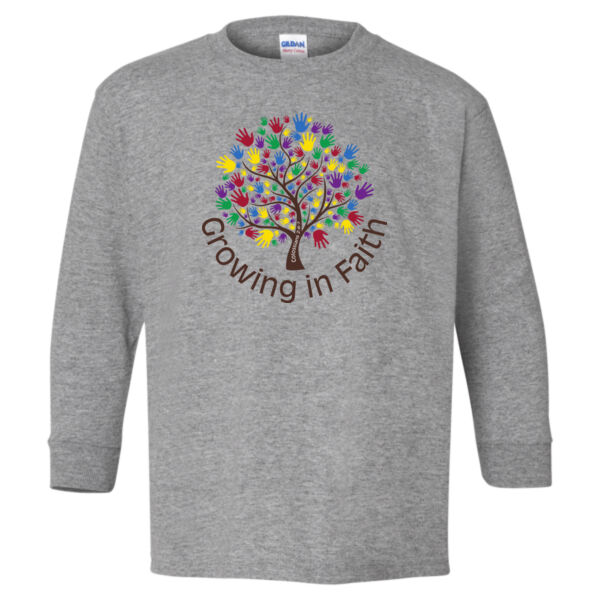 Growing In Faith - Heavy Cotton™ Youth Long Sleeve T-Shirt Thumbnail