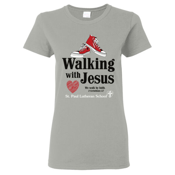 Walking With Jesus - Heavy Cotton™ Women’s T-Shirt Thumbnail