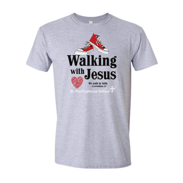 Walking With Jesus - Softstyle® T-Shirt Thumbnail