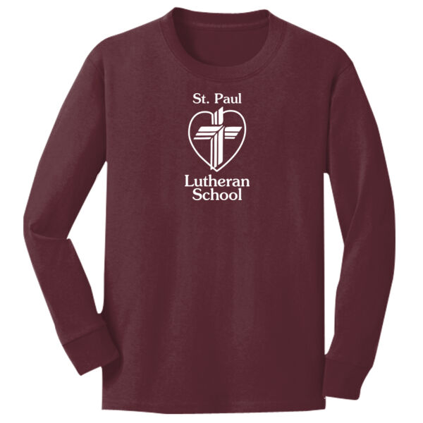 St. Paul Logo - Youth Long Sleeve Core Cotton Tee Thumbnail
